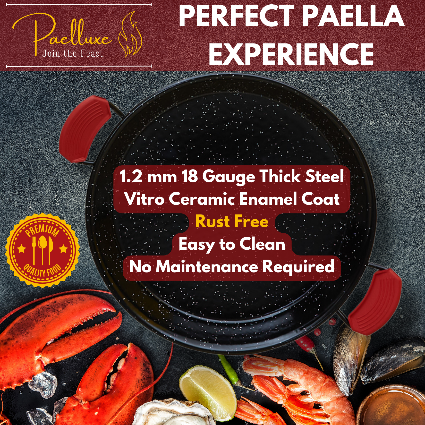 Paelluxe 15'' Paella Pan