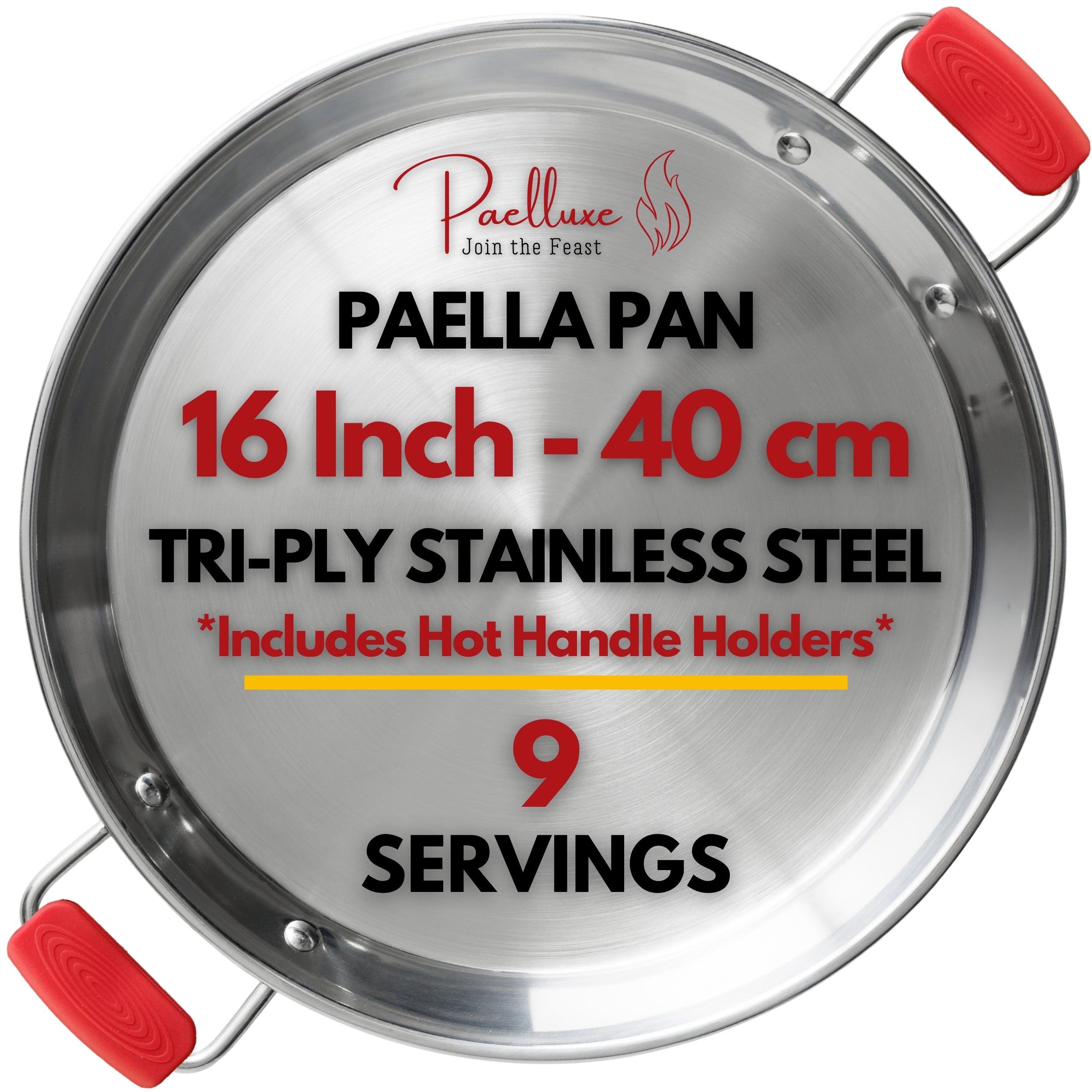 Paelluxe 16" Stainless Steel Paella Pan