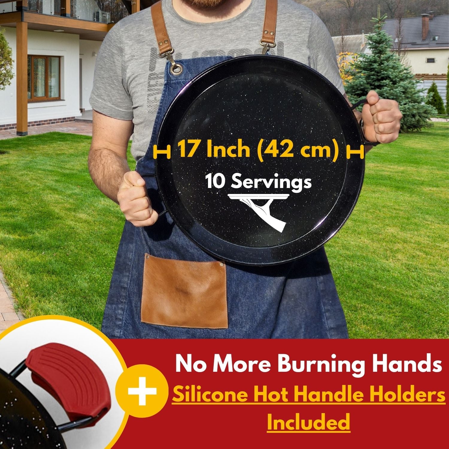 Paelluxe 17" Paella Pan