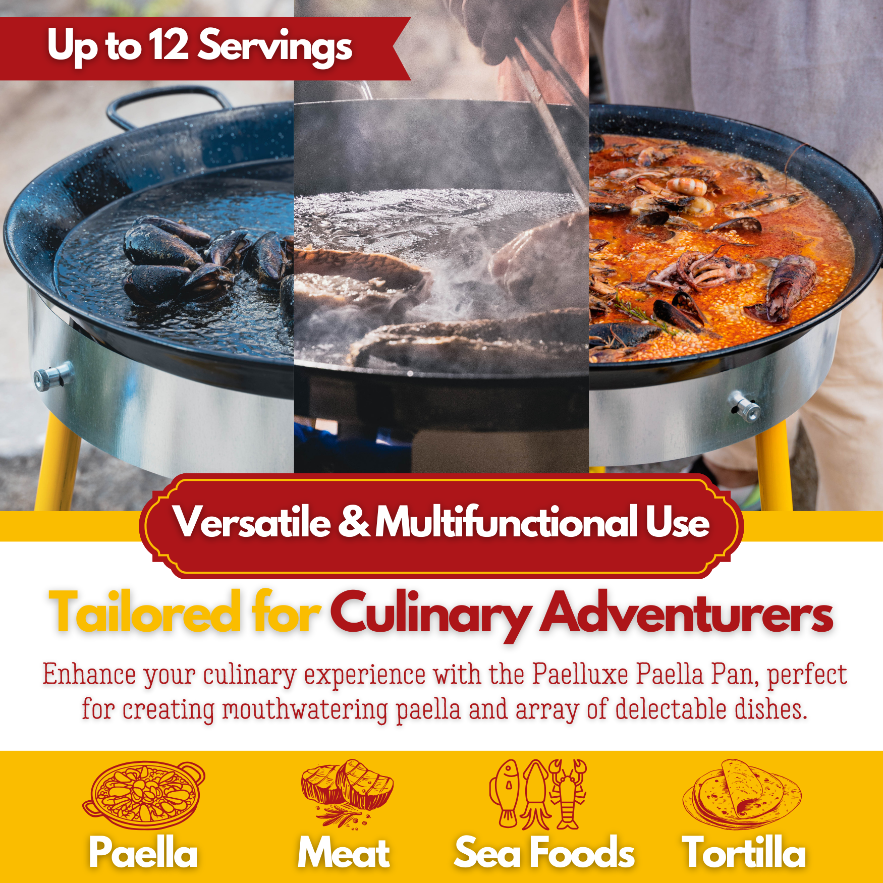 Paelluxe 18'' Paella Pan