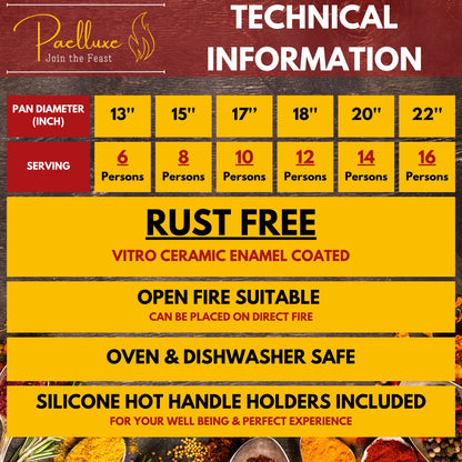 Paelluxe 17" Paella Pan