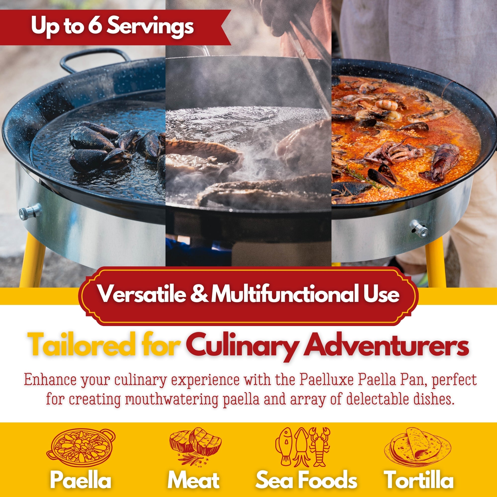 Paelluxe 13" Paella Pan