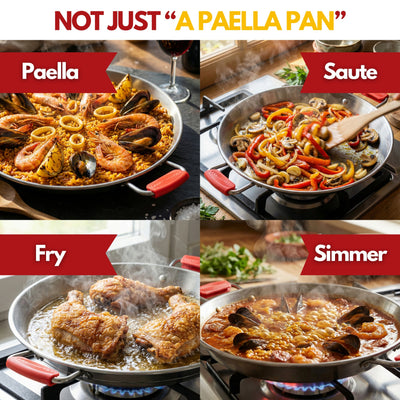 Paelluxe 16" Stainless Steel Paella Pan
