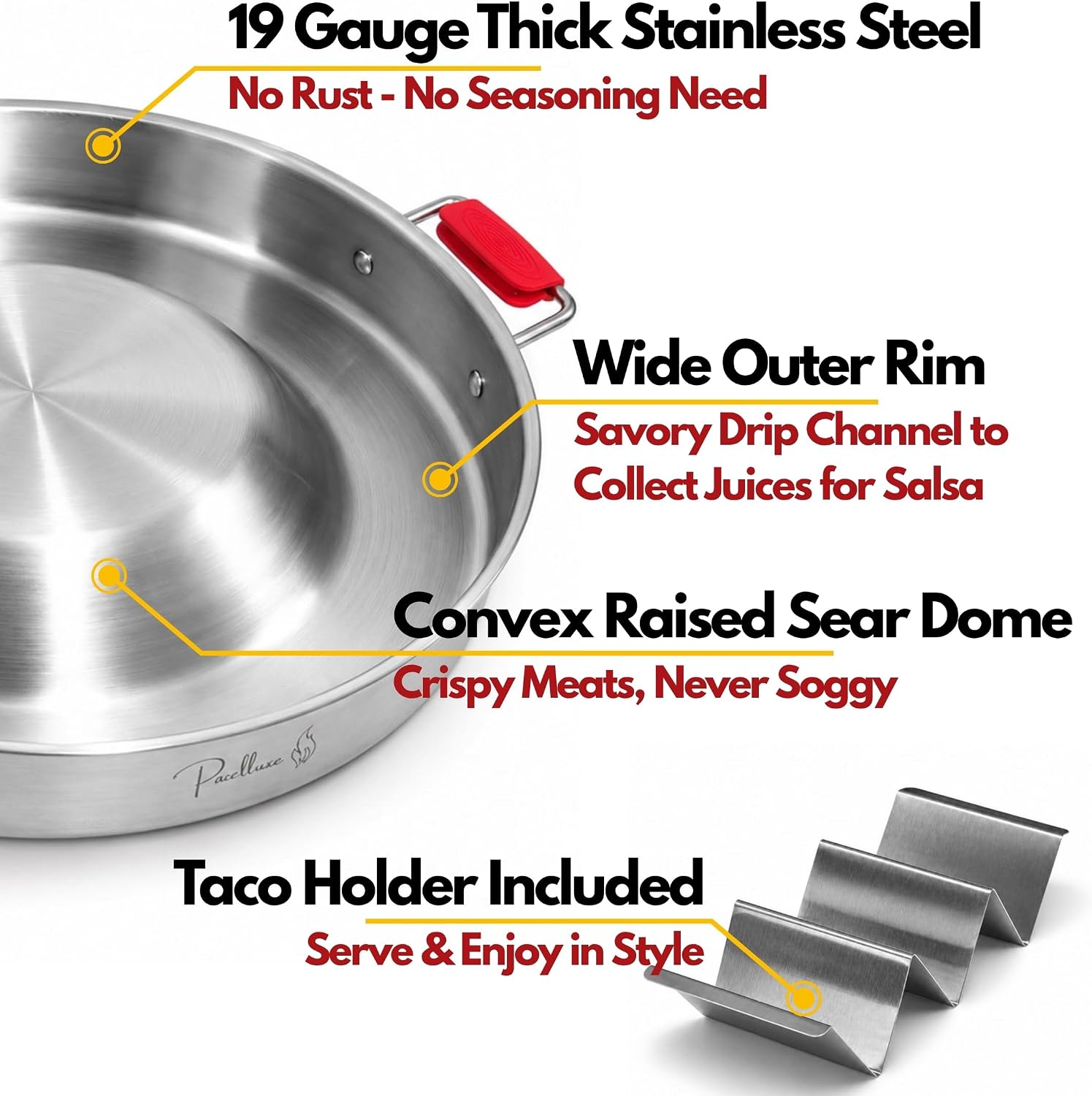 Paelluxe 20" Convex Comal Pan