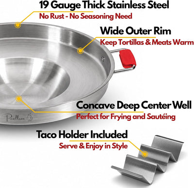 Paelluxe 20" Concave Comal Pan