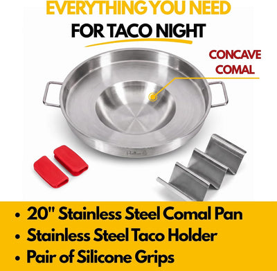 Paelluxe 20" Concave Comal Pan