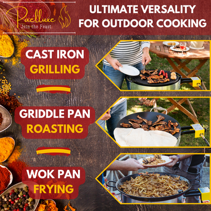 Paelluxe 16 Inch Paella Burner with Table Top Stand